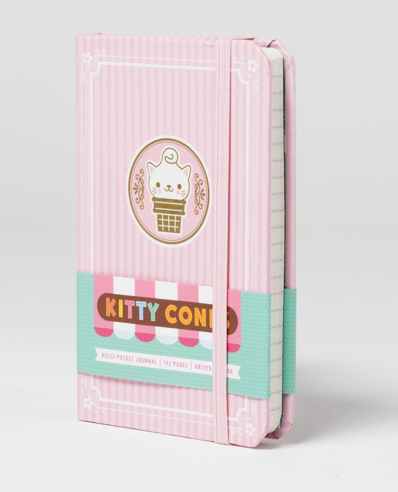 Kitty Cones Ruled Pocket Journal