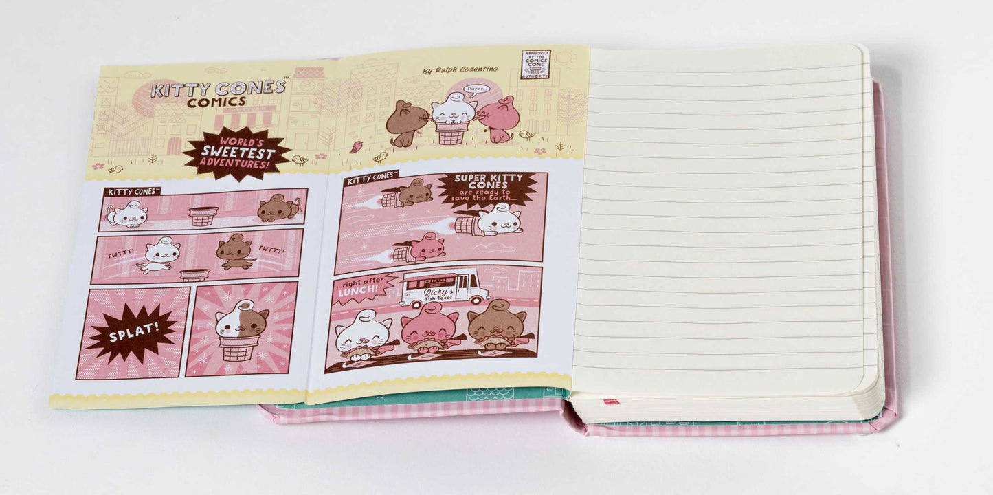 Kitty Cones Ruled Pocket Journal