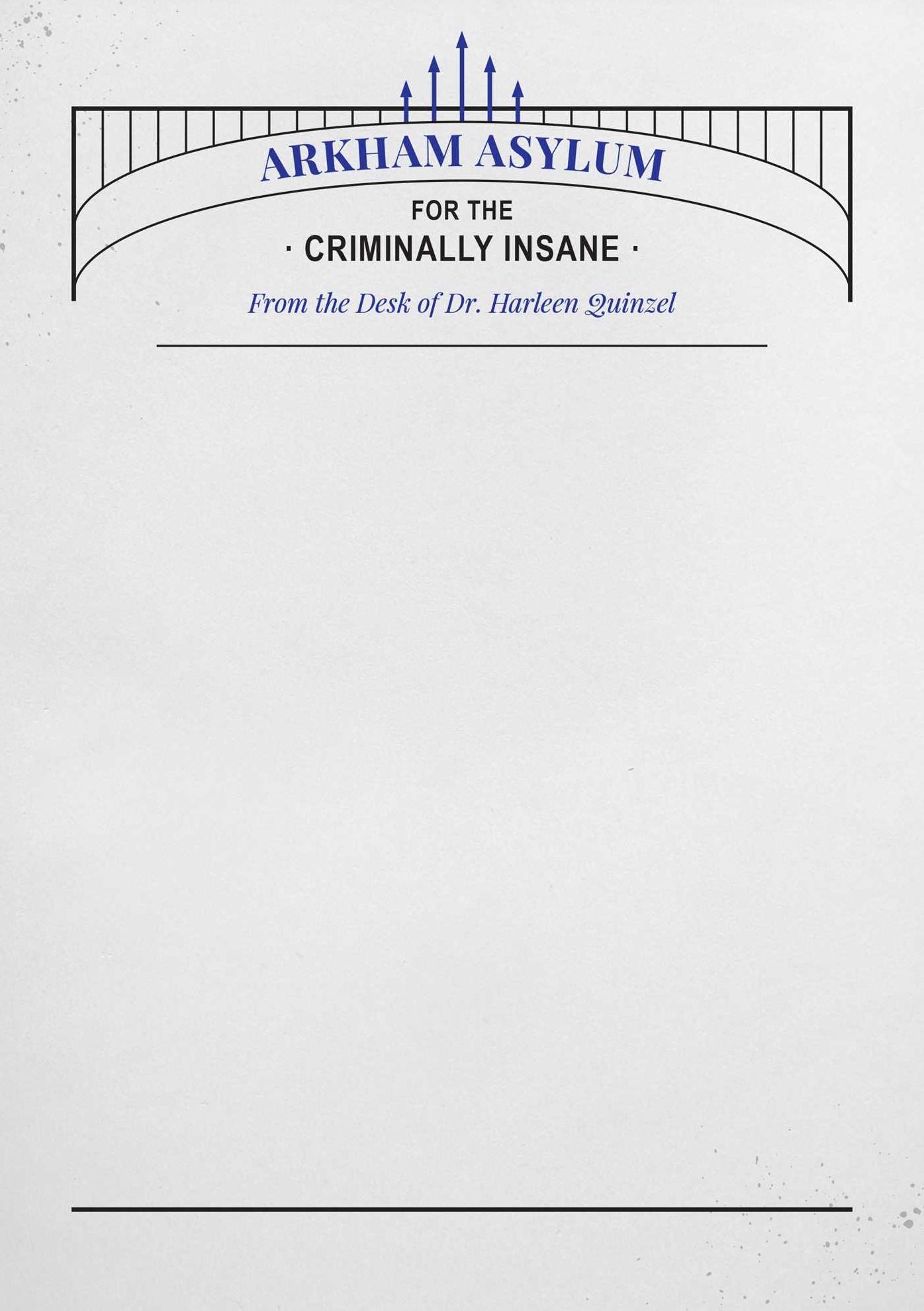 DC Comics: Arkham Asylum Desktop Stationery Set (with Pen)