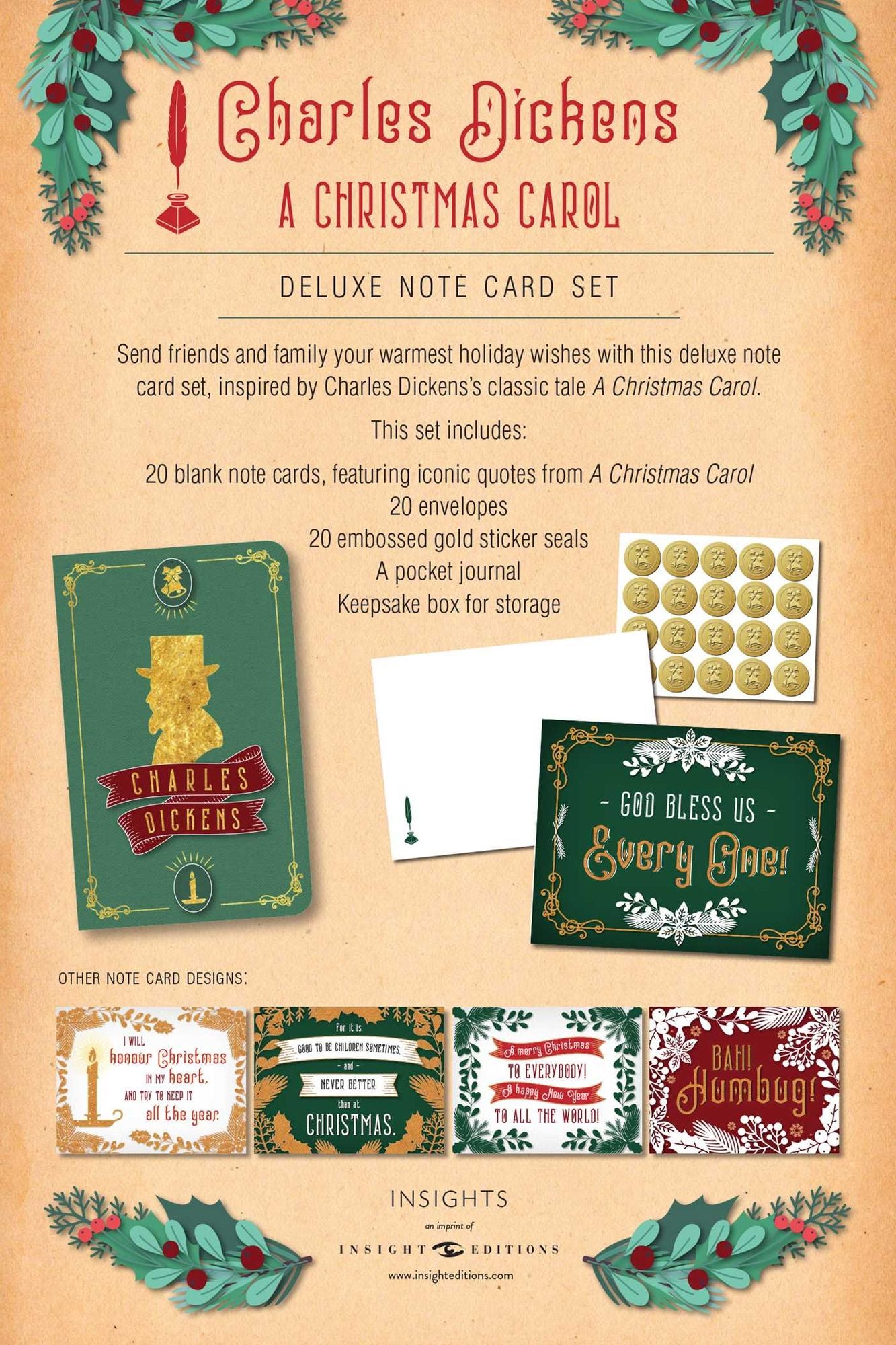 Charles Dickens: A Christmas Carol Deluxe Note Card Set (with Keepsake Book Box)