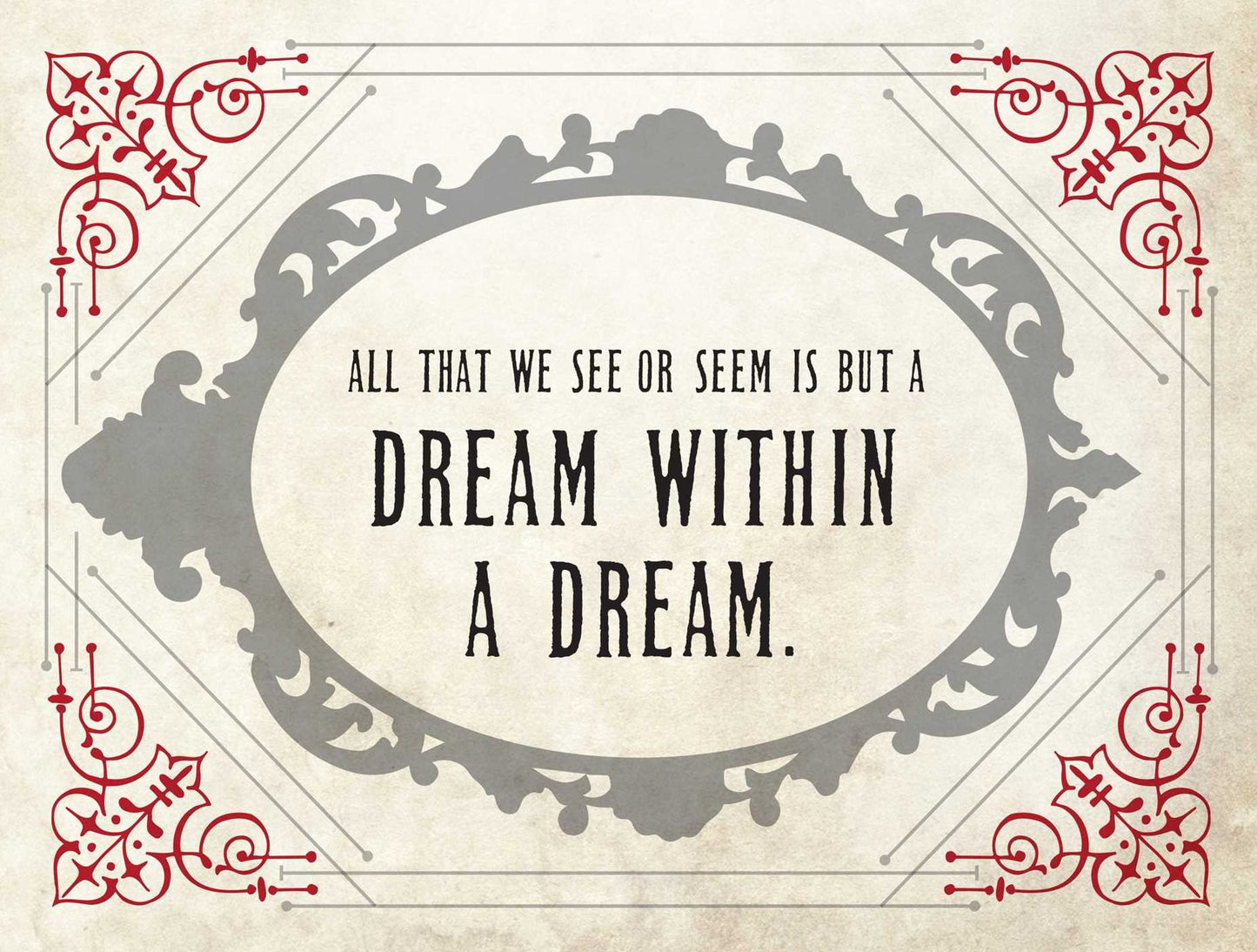 Edgar Allan Poe Deluxe Note Card Set (with Keepsake Book Box)