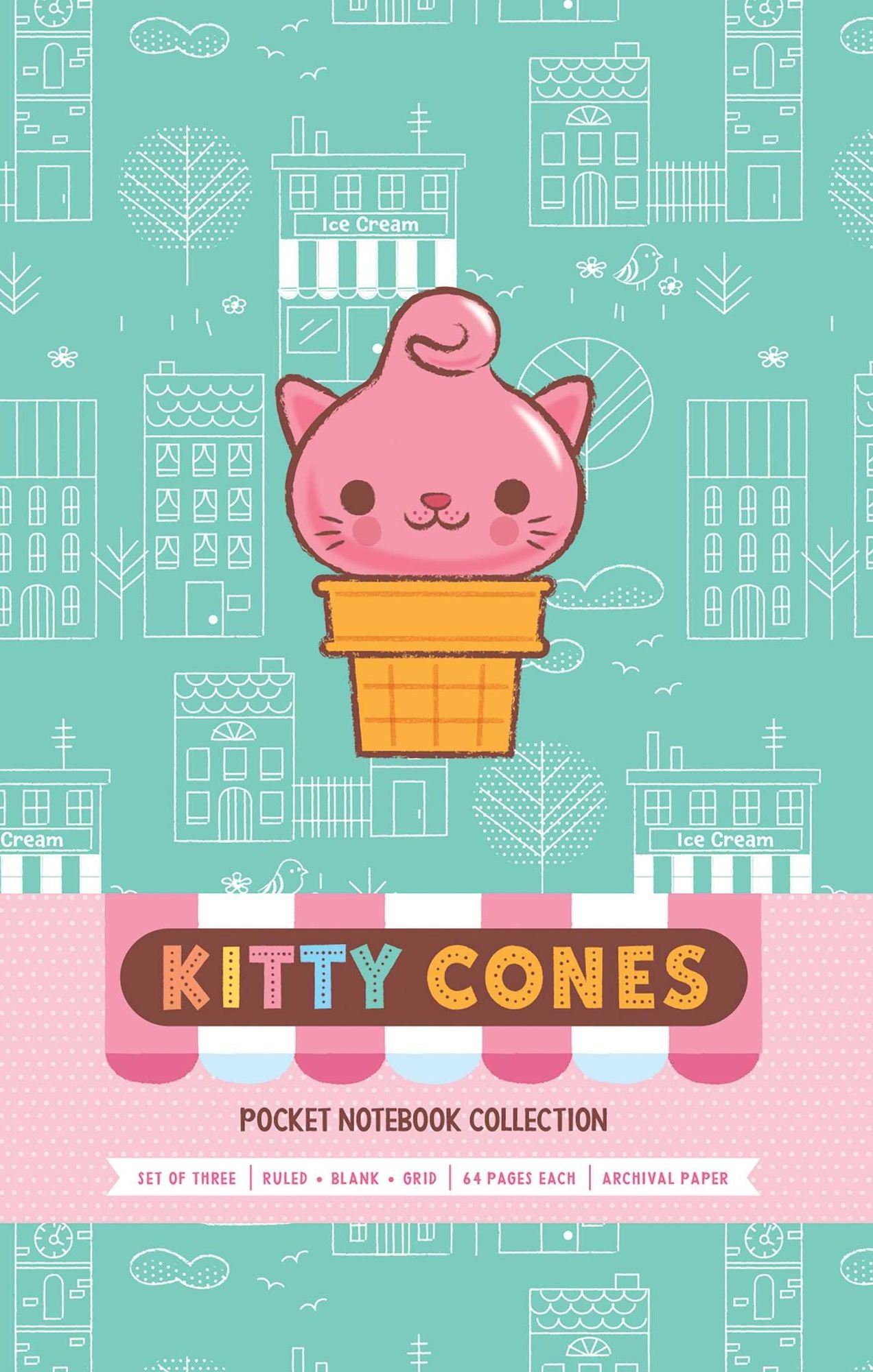 Kitty Cones Pocket Notebook Collection (Set of 3)
