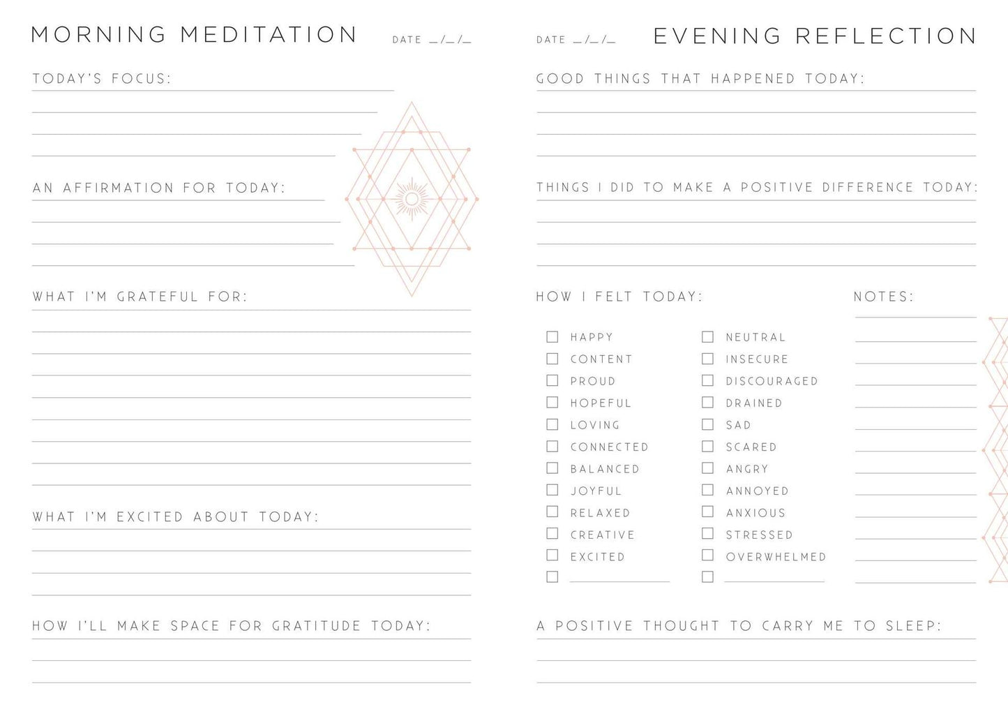 Gratitude: A Day and Night Reflection Journal (90 Days)