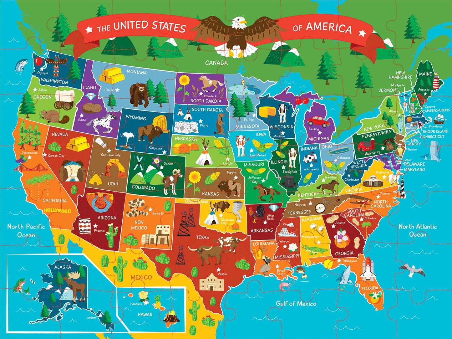 Games on the Go!: 50 States Puzzle