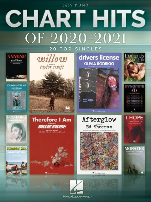Chart Hits of 2020-2021: 20 Top Singles Arranged for Easy Piano with Lyrics