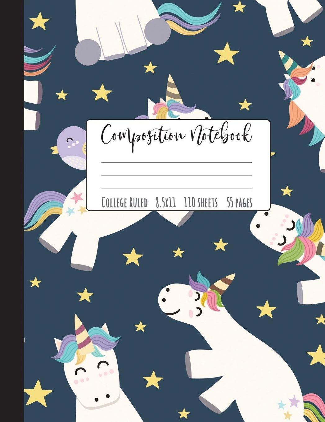 Composition Notebook College Ruled: Unicorn Composition Book, Unicorn Notebook, School Notebooks, Unicorn Gifts, Cute Composition Notebooks For Girls, College Notebooks, 8.5 x 11