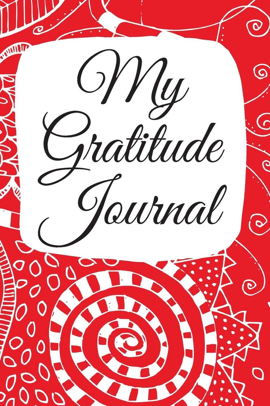 My Gratitude Journal: Count your blessings gratitude practice journal notebook Monochrome Leaf red ribbon