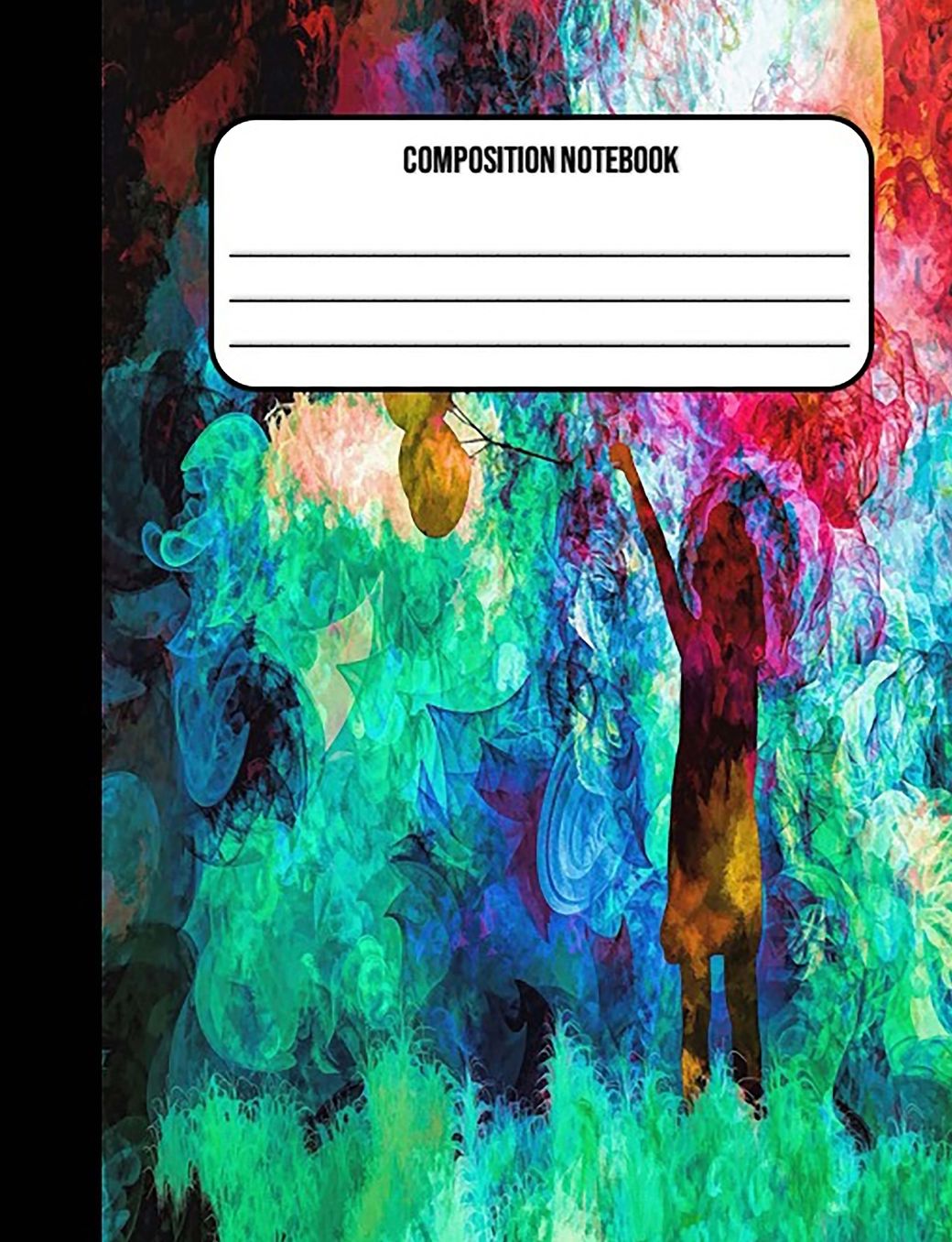Composition Notebook: Abstract Girl 100 Ruled Pages (7.44 X 9.69)
