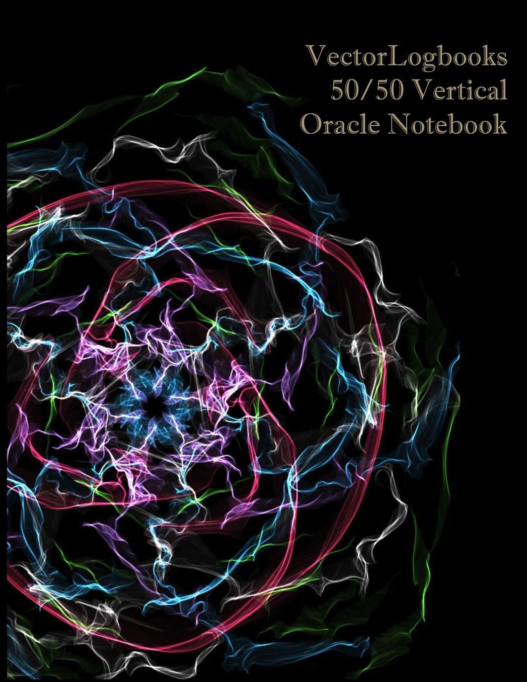 Vectorlogbooks 50/50 Vertical Oracle Notebook: 8.5 by 11 Inch Notebook with Pages Split 50% Lined & 50% Plain