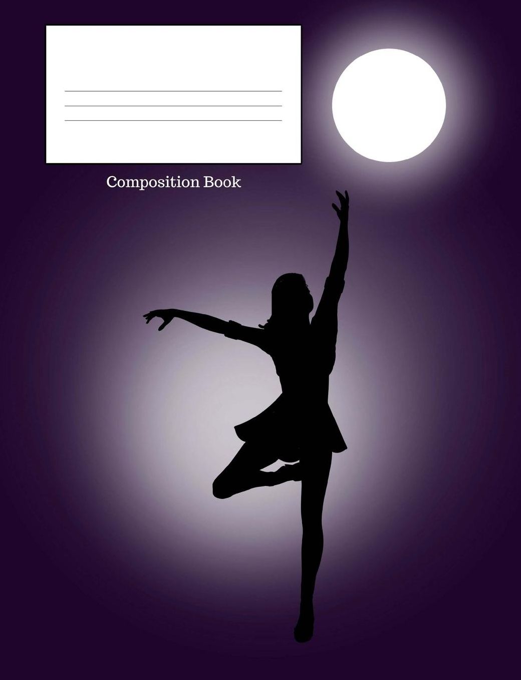 Composition Book: Dancing Lady in Moonlight, College Lined, 7.44 X 9.69 150 Paged Composition Book, Notebook