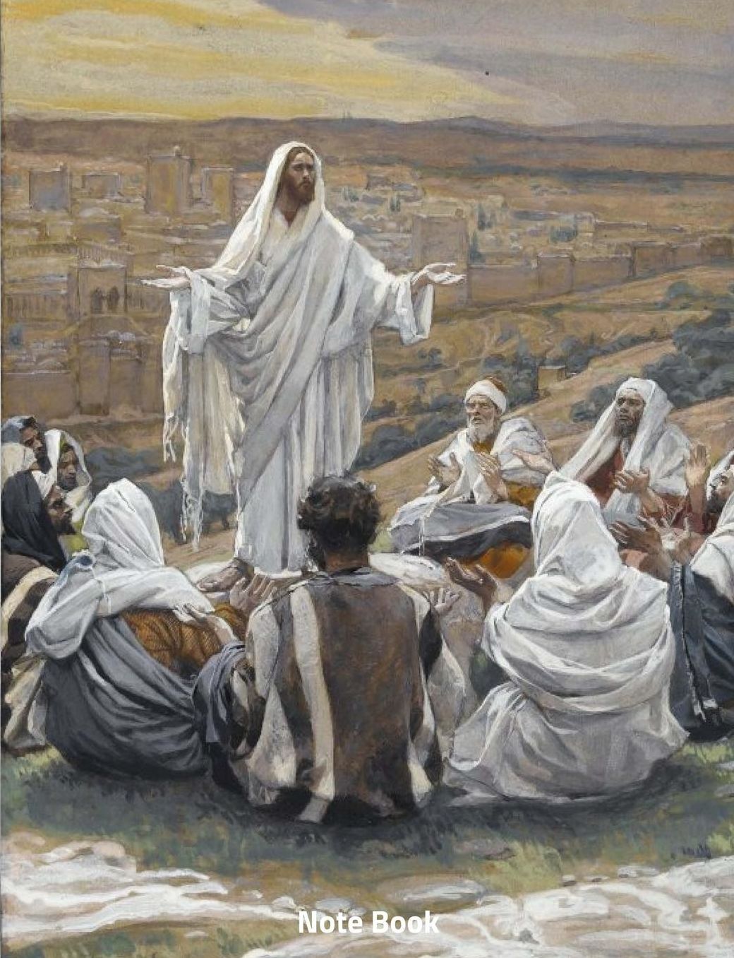 Note Book: Jesus Teaches His Flock, Notebook, Wide Lined, 200 Paged 7.44 X 9.69, Jesus, Disciples