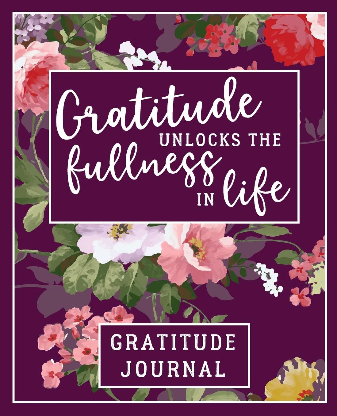 Gratitude Journal: Purple Flowers: 52 Week Gratitude Journal for a Happier Life - One Week Per Page, 7.5 X 9.25 in