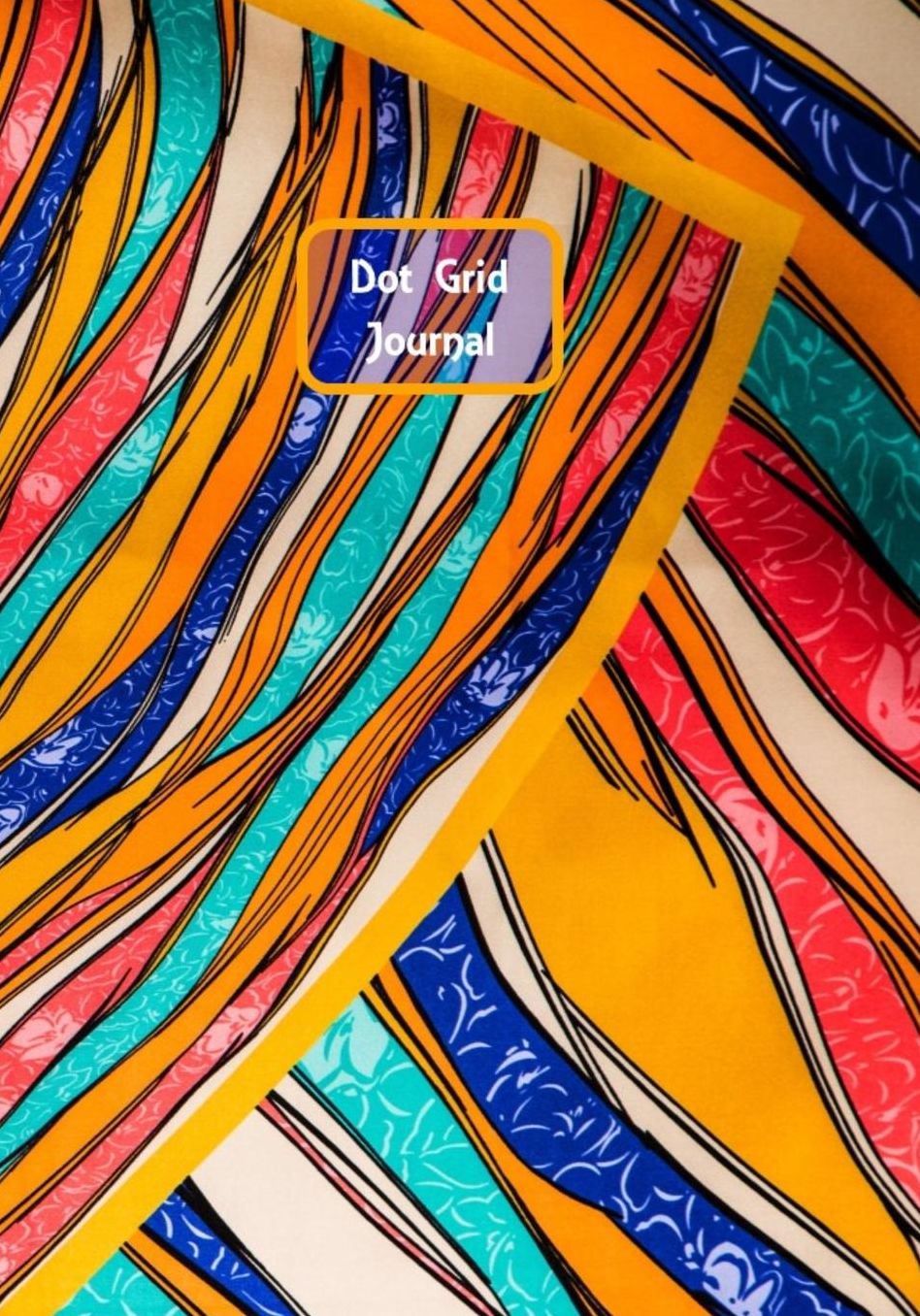 Dot Grid Journal: Colored Stripes - 7x10 dotted grid notebook with 175 dot grid pages on white paper. Ideal for Journaling, Diaries, Drawing and much more
