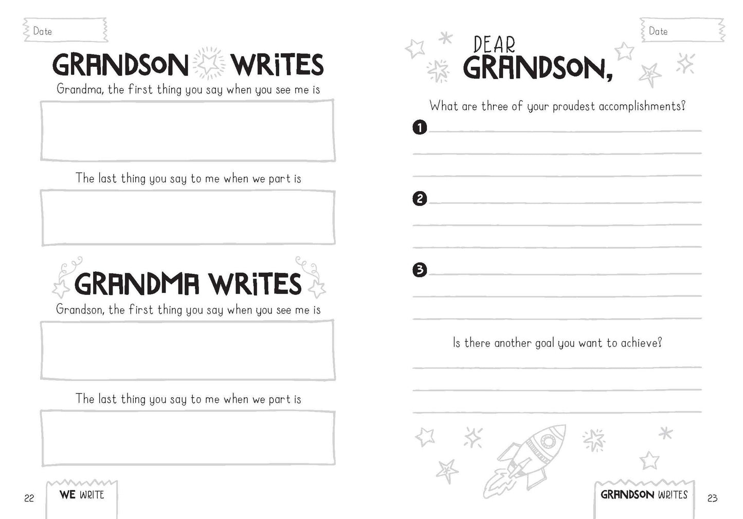 Between Grandma and Me: A Grandmother and Grandson Keepsake Journal