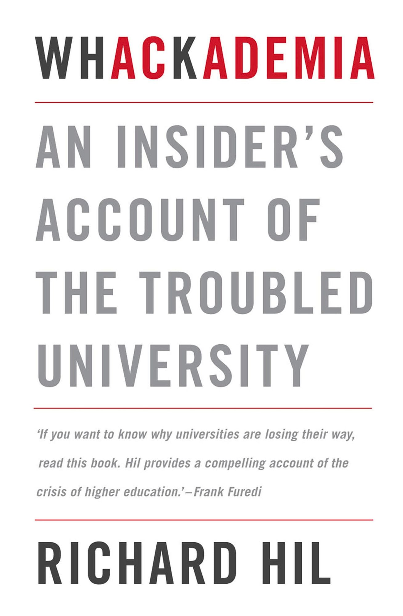 Whackademia: An Insider's Account of the Troubled University