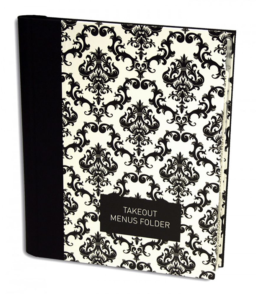 Takeout menu Folder: Elegant Black