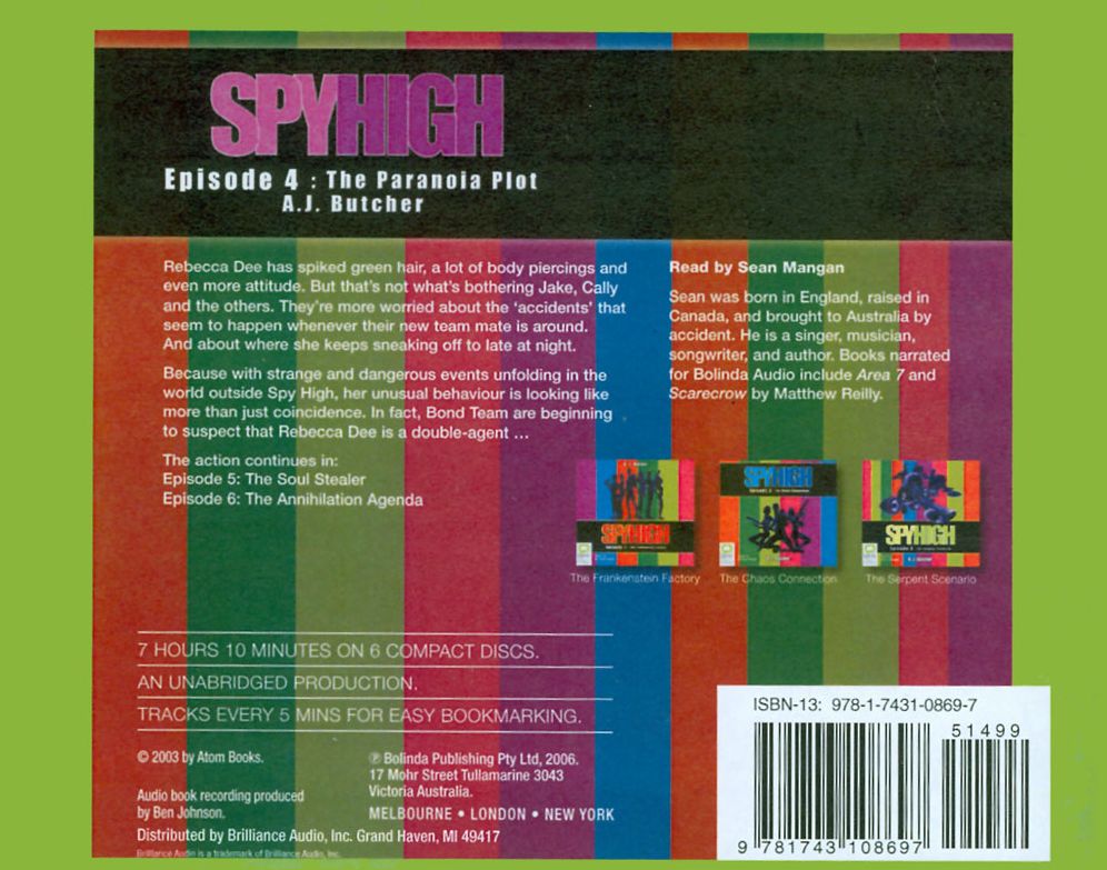 The Paranoia Plot (Spy High Series #4)