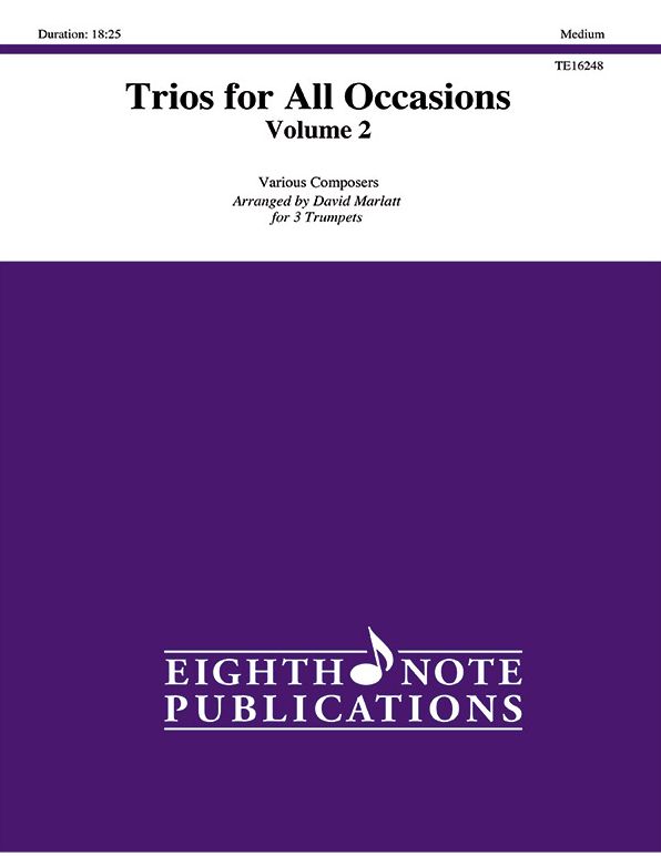 Trios for All Occasions, Vol 2: 3 Trumpets, Score & Parts