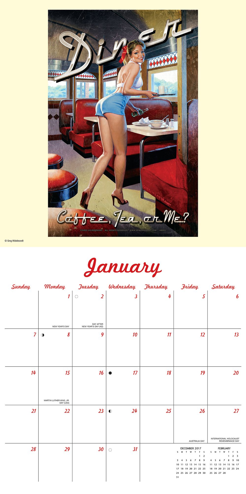 2018 American Beauties Wall Calendar