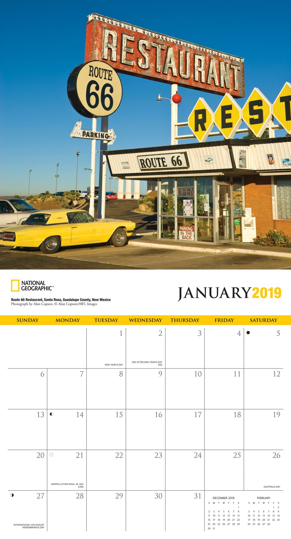 National Geographic Route 66 2019 Calendar