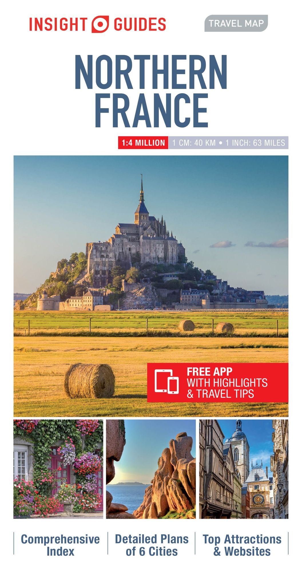 Insight Guides Travel Map Northern France