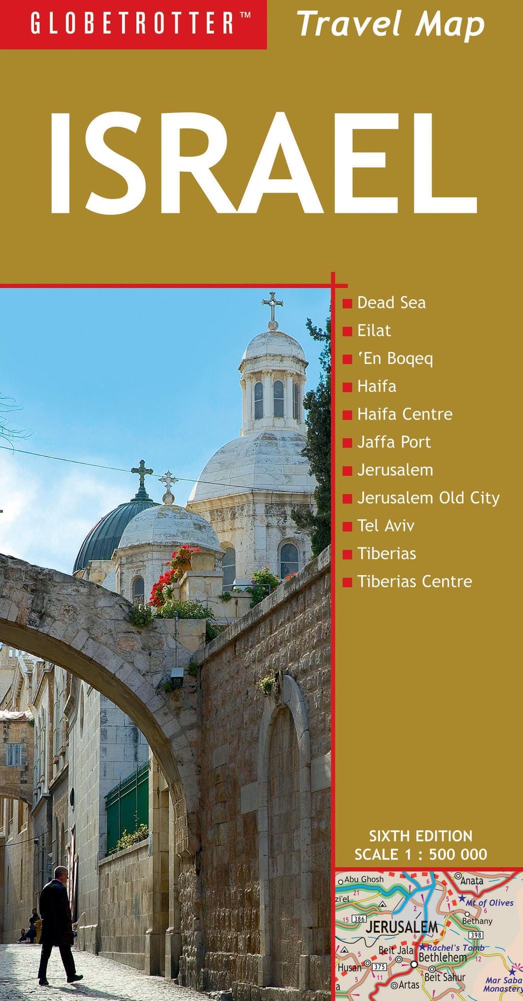 Israel Travel Map, 6th