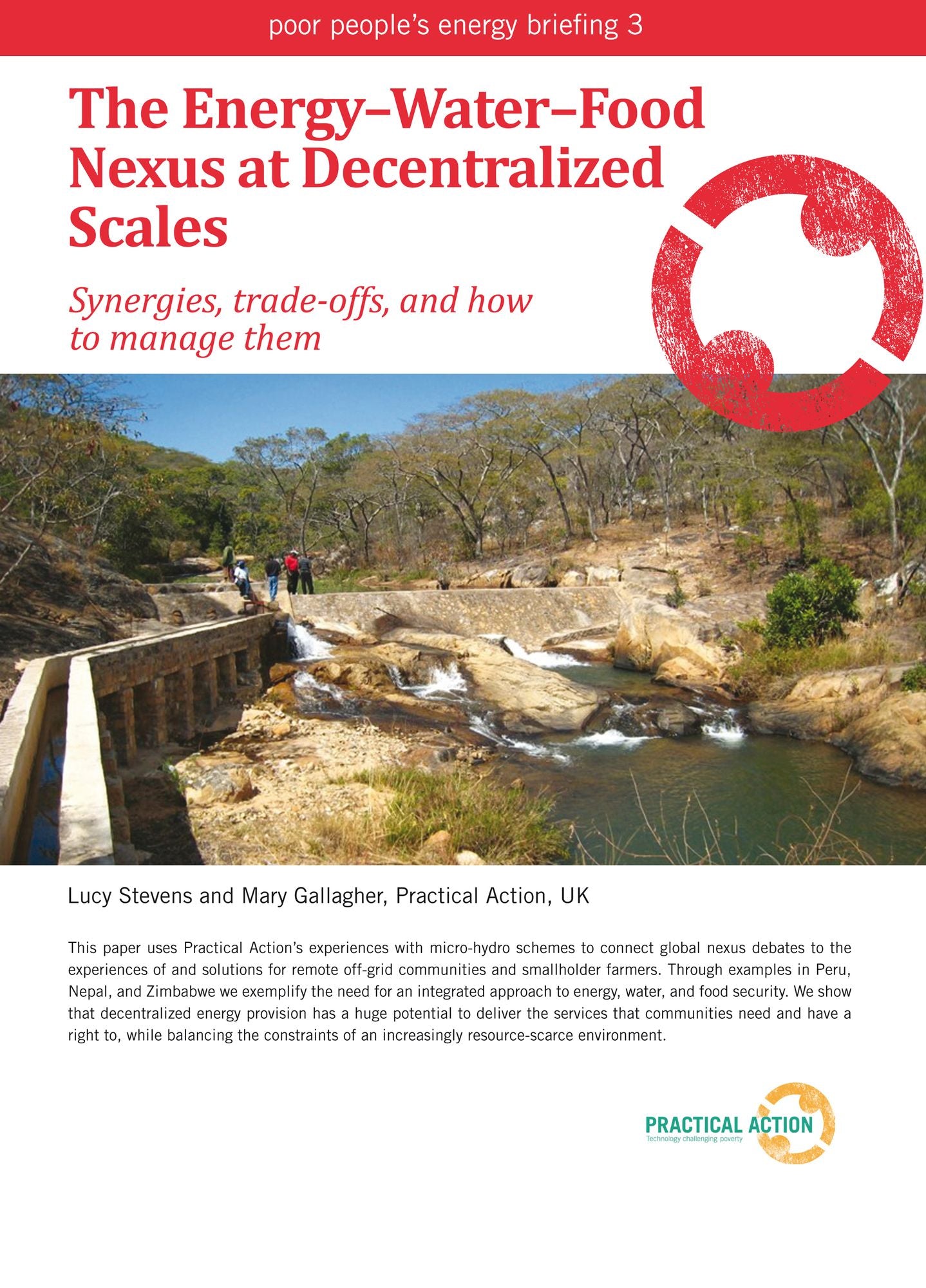 The Energy-Water-Food Nexus at Decentralized Scales
