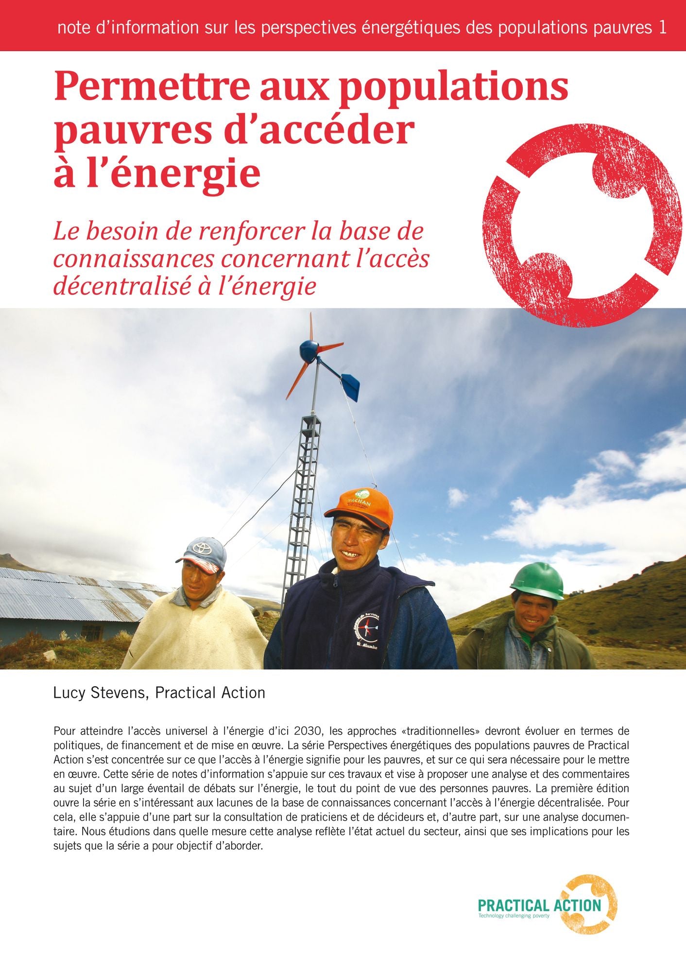 Permettre aux populations pauvres d'accéder à l'énergie