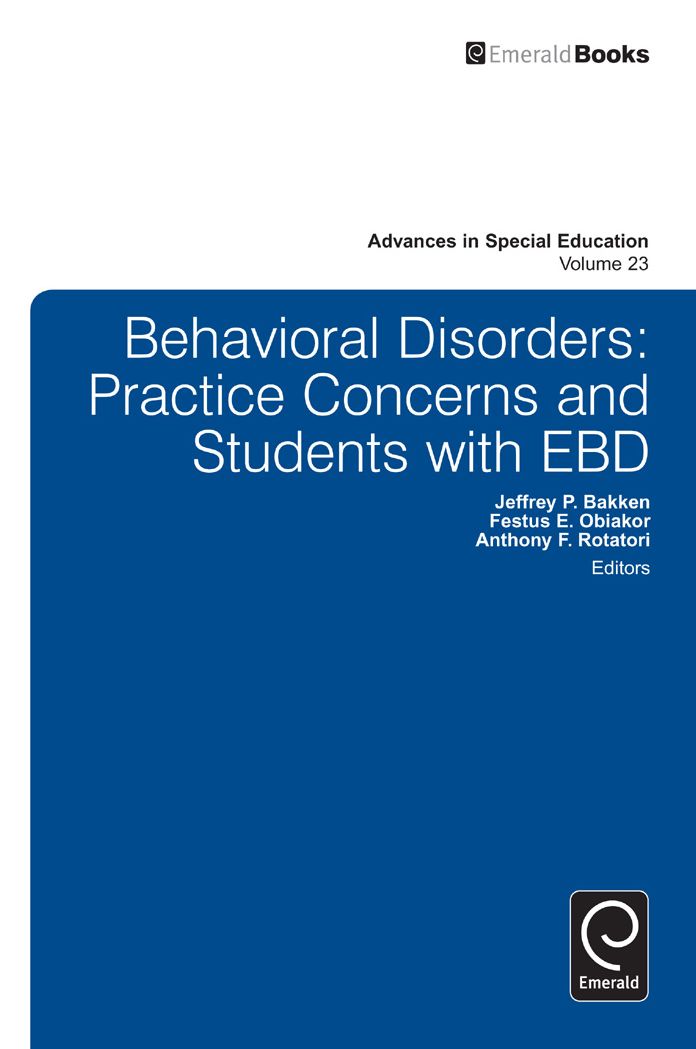 Behavioral Disorders: Practice Concerns and Students with EBD