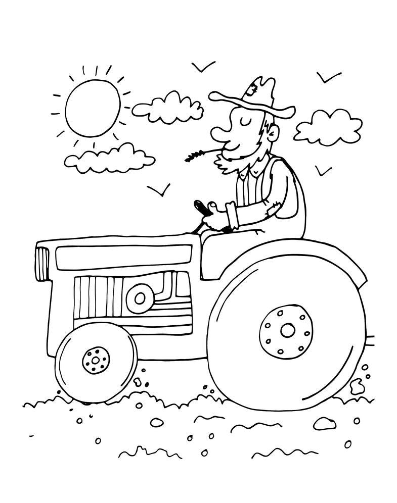The Diggers and Trucks Colouring Book