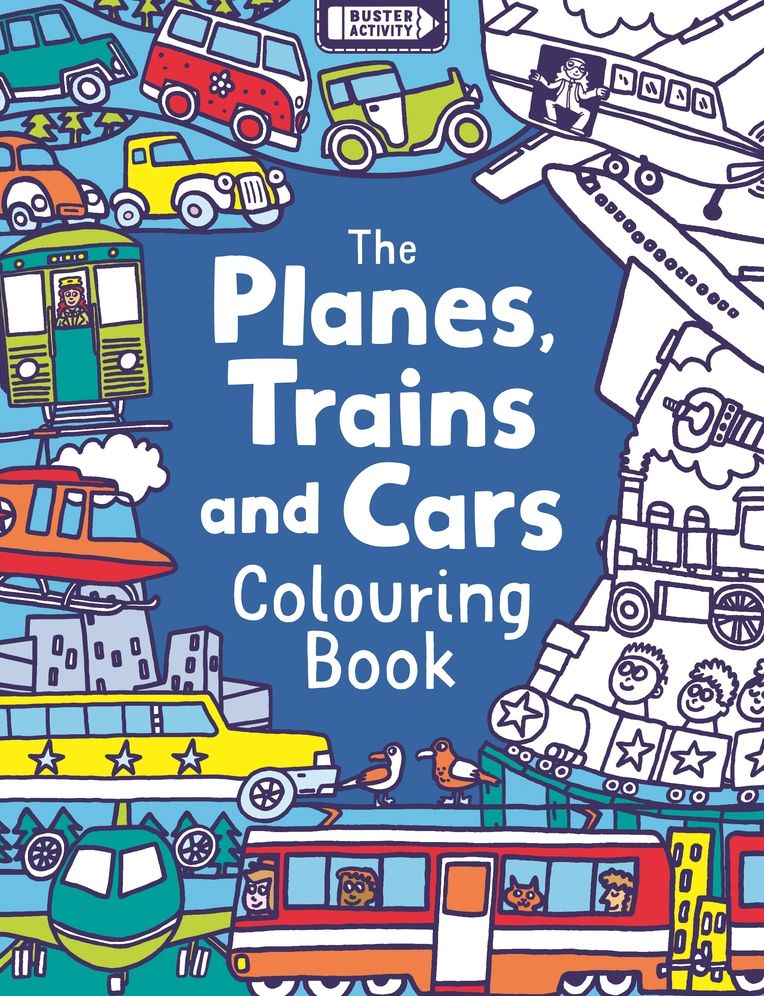The Planes, Trains and Cars Colouring Book