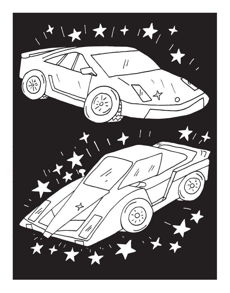 The Planes, Trains and Cars Colouring Book