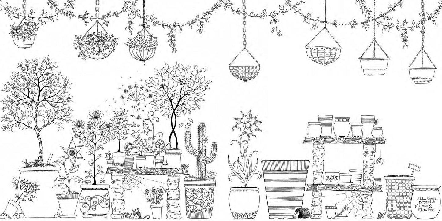 Secret Garden: An Inky Treasure Hunt and Coloring Book (For Adults, mindfulness coloring)