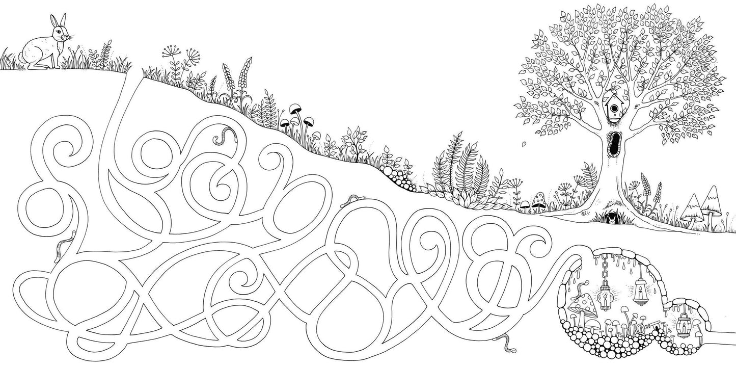 Enchanted Forest: An Inky Quest and Coloring Book for Adults