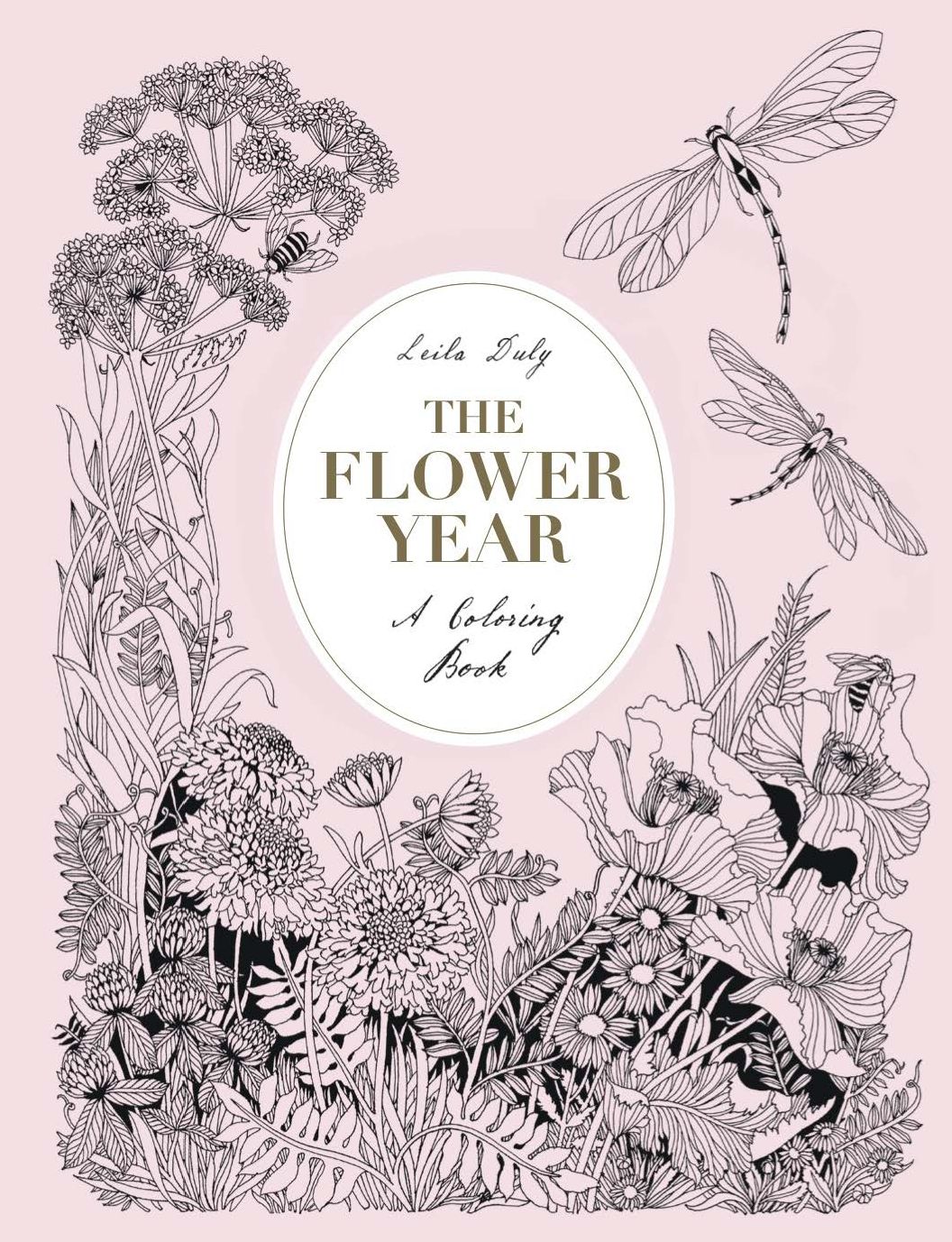 The Flower Year: A Coloring Book (A Flower Coloring Book for Adults)