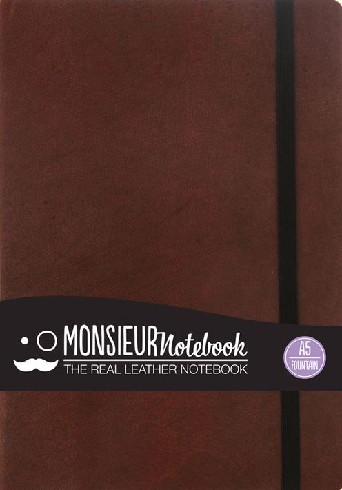 Monsieur Notebook Leather Journal - Brown Fountain Medium