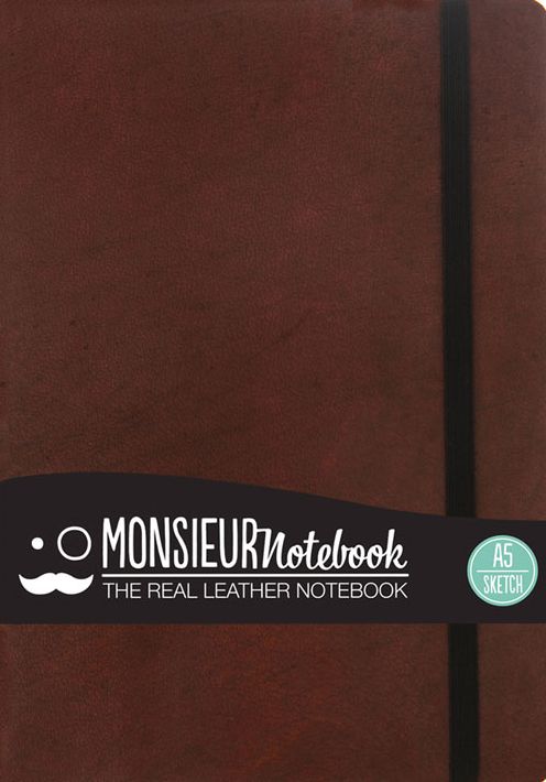 Monsieur Notebook Leather Journal - Brown Sketch Medium