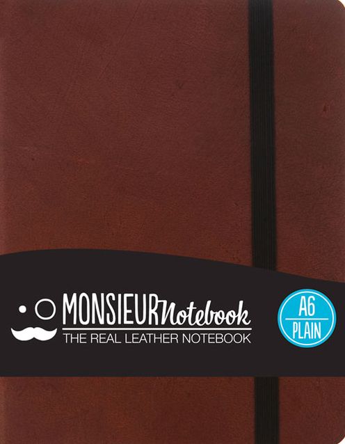 Monsieur Notebook Leather Journal - Brown Plain Small
