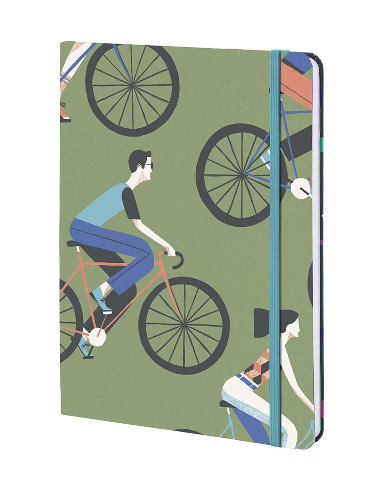 Cyclists - David Doran - Lined/Plain/Dot Grid