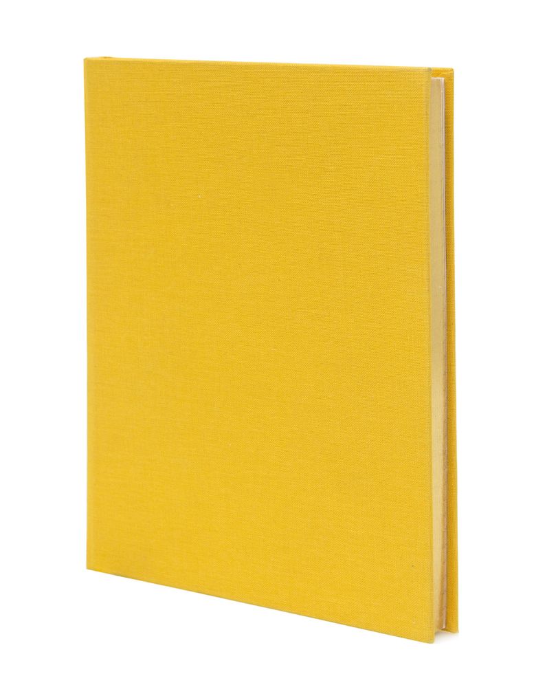 Weskin Lined Cloth Notebook - Yellow Medium