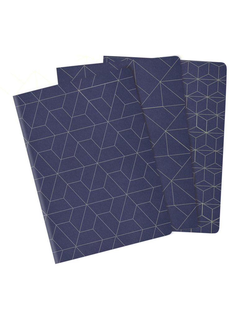 Heko Lined/Plain/Dot Grid Cahiers 3 pack - Navy Medium