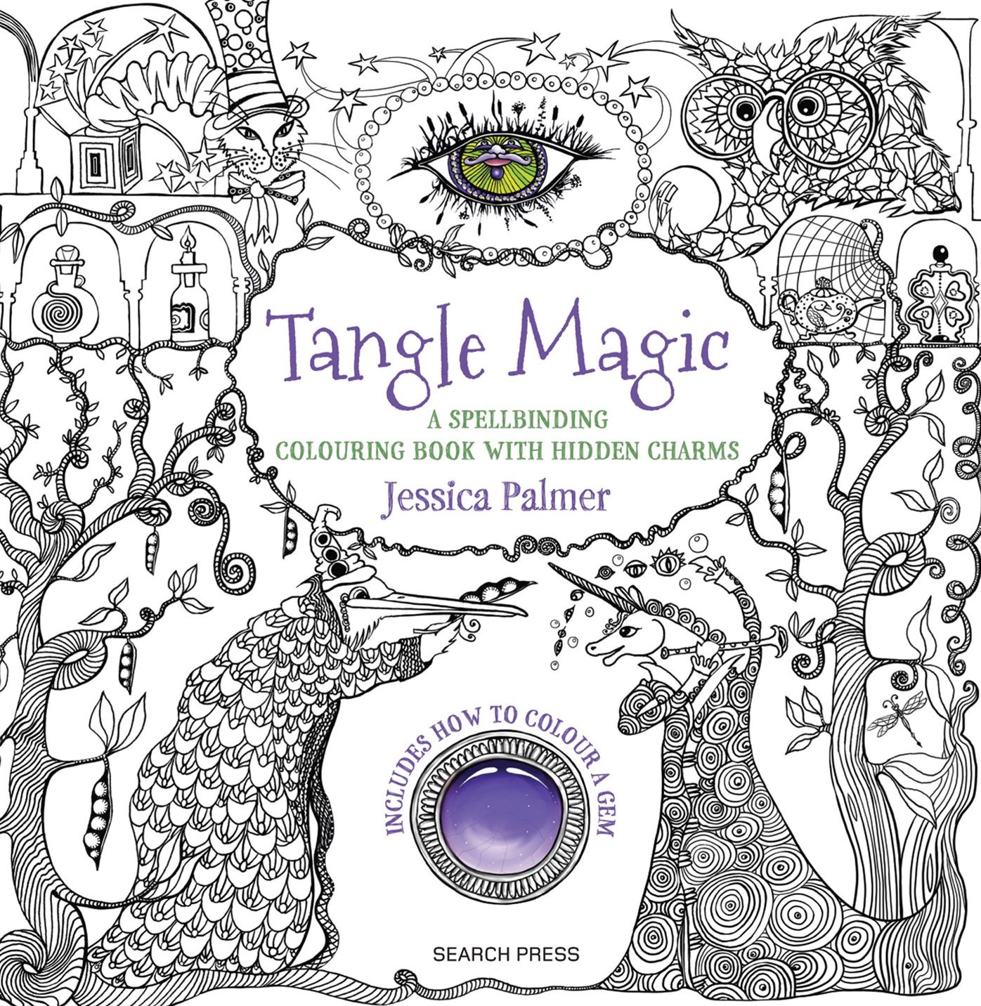 Tangle Magic: A spellbinding colouring book with hidden charms