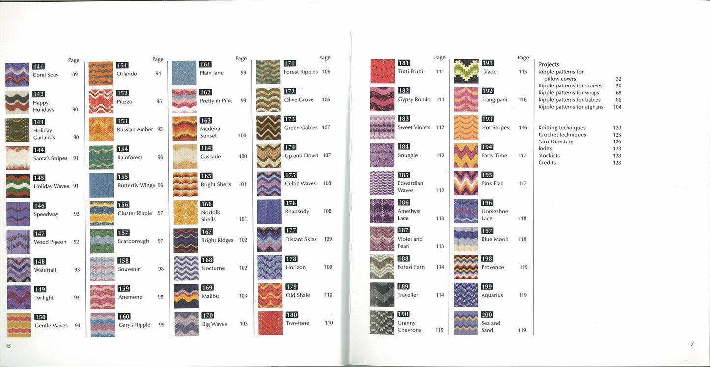 200 Ripple Stitch Patterns: Exciting Patterns To Knit And Crochet For Afghans, Blankets And Throws