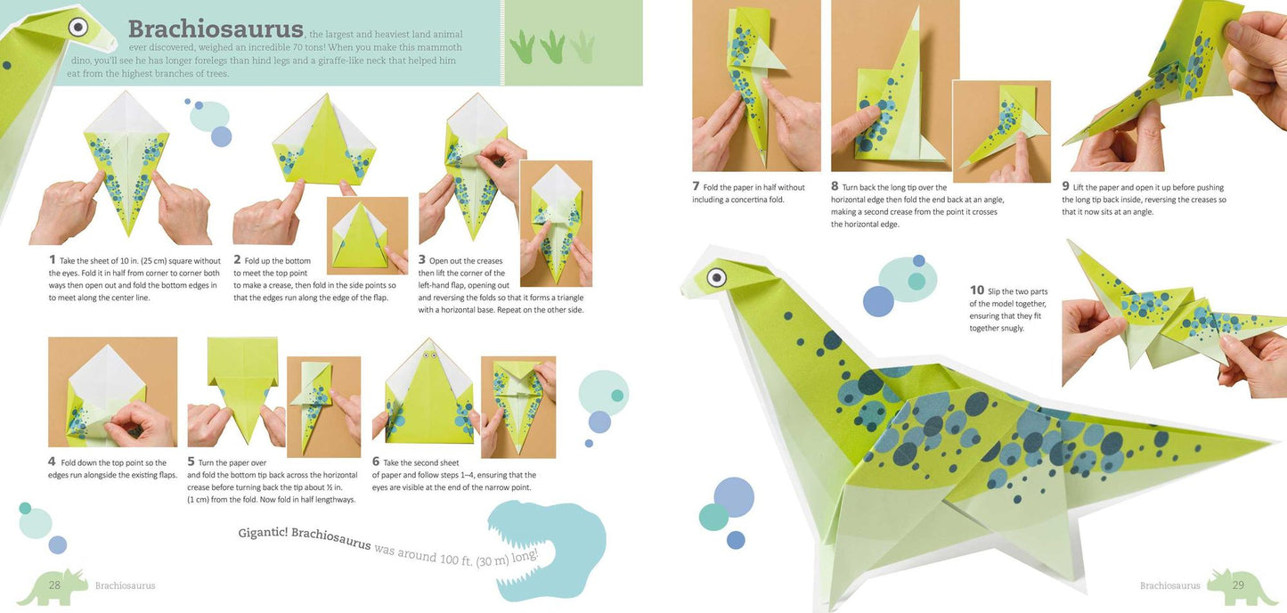 Fun Origami for Children: Dino!: 12 daring dinosaurs to fold