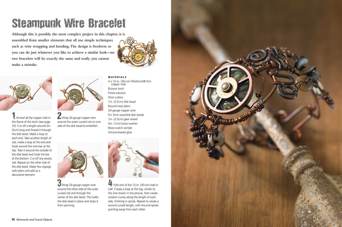 Metalwork Jewelry: 35 step-by-step projects inspired by steampunk