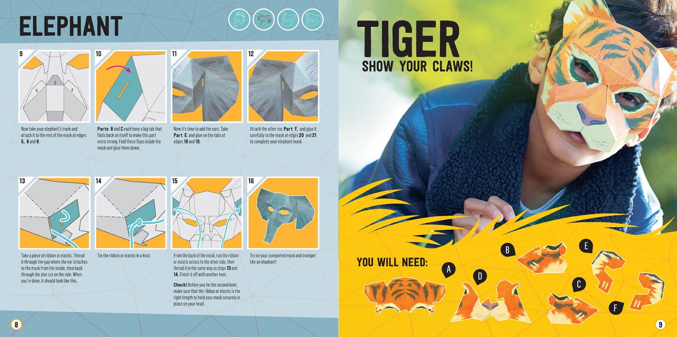 3D Jungle Animal Masks