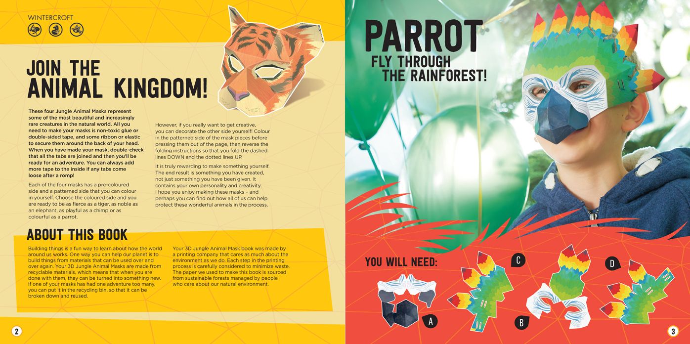 3D Jungle Animal Masks