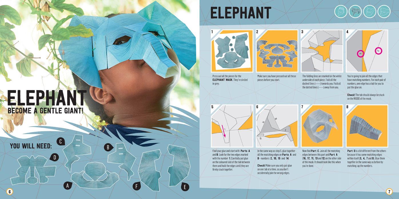 3D Jungle Animal Masks