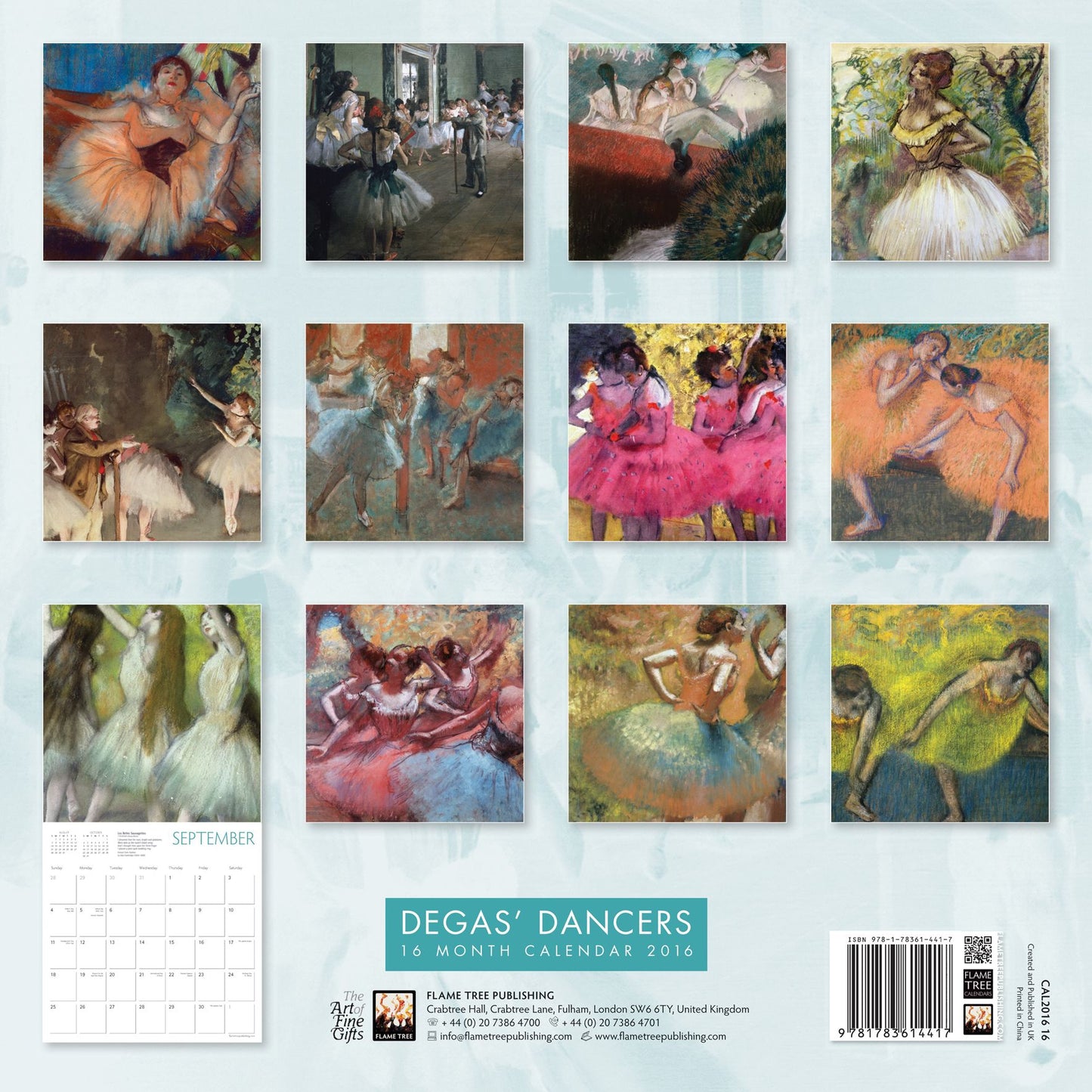 2016 Degas' Dancers Wall Calendar