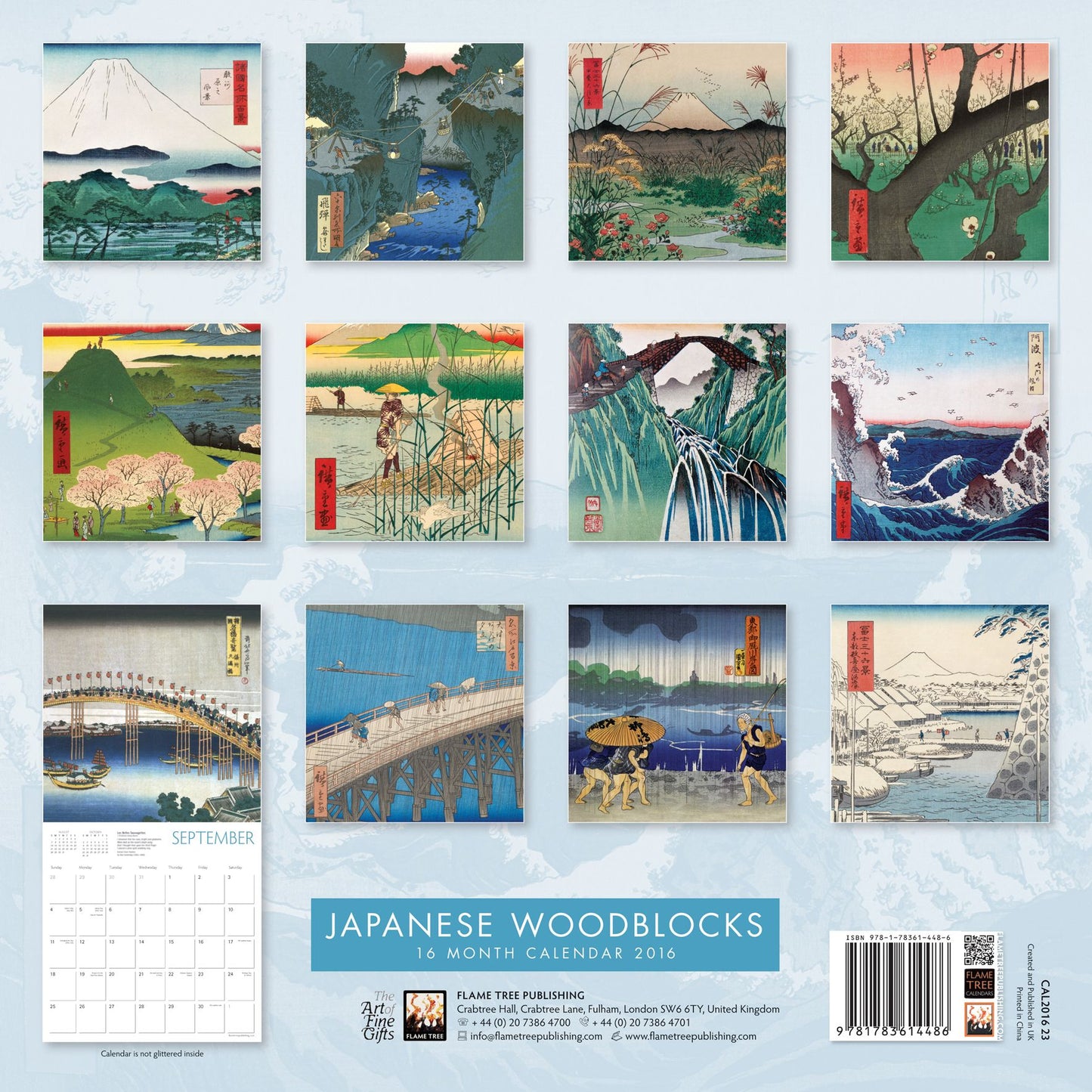 2016 JAPANESE WOODBLOCKS WALL CALENDAR